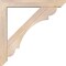 Ekena Millwork Olympic Slat Smooth Bracket w/ Offset Brace, Douglas Fir, 5 1/2"W x 34"D x 34"H BKT0604X34X34OLY06SDF - alternate 2